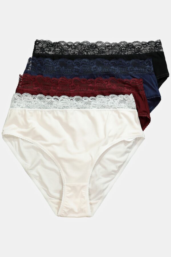 Grote Maten Midi-slips, Dames, wit, Maat: 46/48, Katoen/Viscose/Synthetische vezels, Ulla Popken