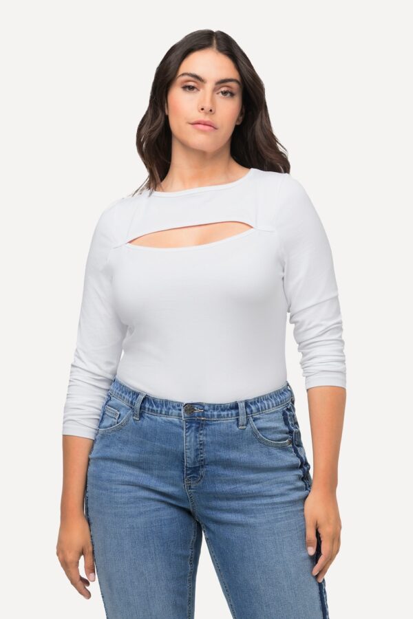 Grote Maten Bodysuit, Dames, wit, Maat: 54/56, Katoen, Ulla Popken