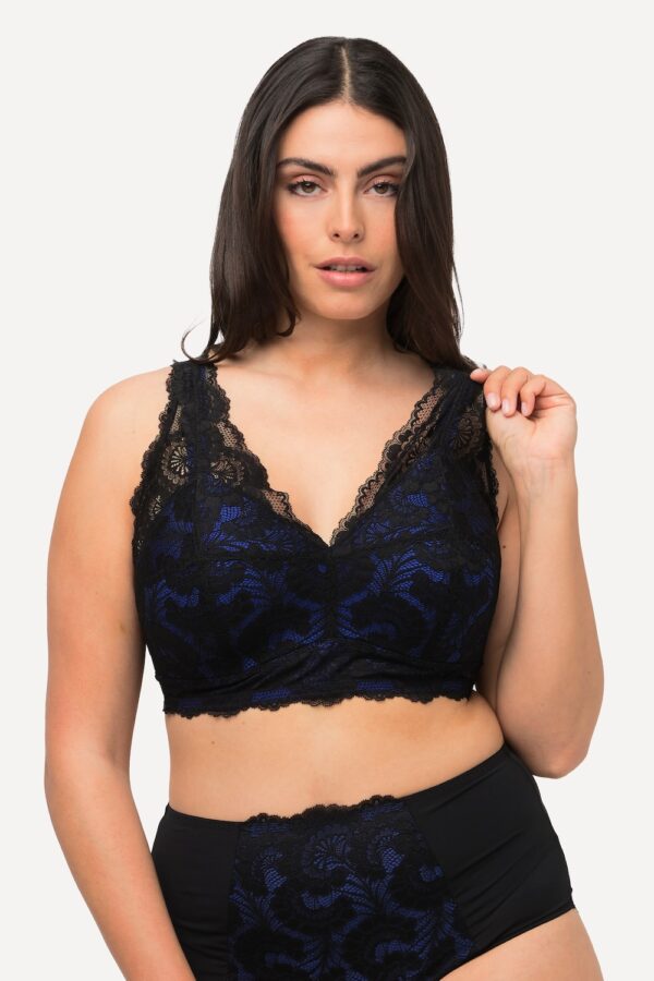 Grote Maten Bralette, Dames, blauw, Maat: 100C, Synthetische vezels/Elastaan, Ulla Popken