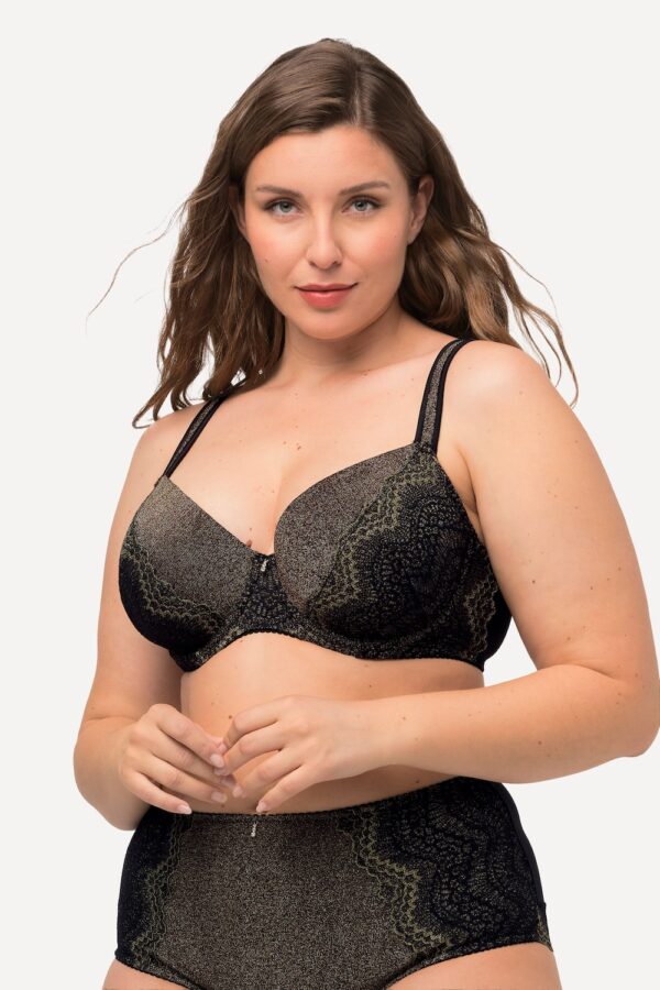 Grote Maten Beugelbeha, Dames, zwart, Maat: 100D, Synthetische vezels/Elastaan/Polyester, Ulla Popken