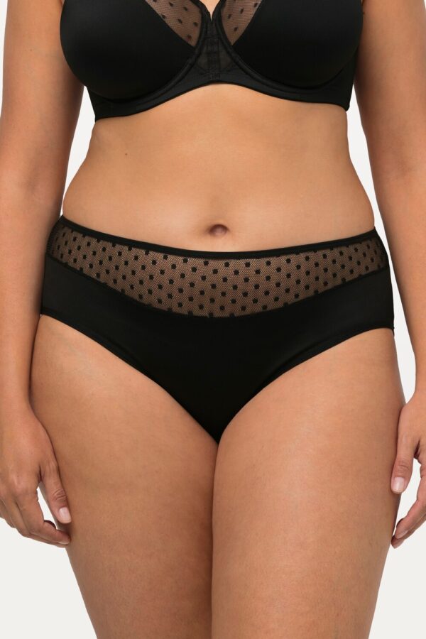 Grote Maten Maxi slip, Dames, zwart, Maat: 66/68, Katoen/Synthetische vezels/Elastaan, Ulla Popken