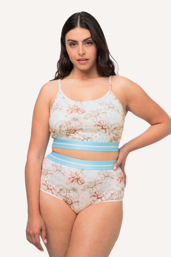 Grote Maten Bustiers, Dames, turquoise, Maat: 46/48, Katoen, Ulla Popken