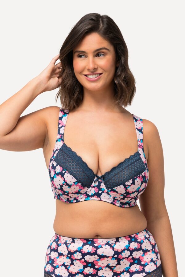 Grote Maten Beugelbeha, Dames, blauw, Maat: 90D, Synthetische vezels/Elastaan, Ulla Popken