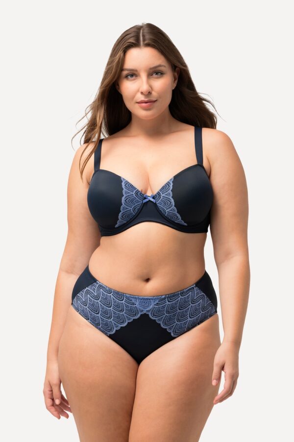 Grote Maten Beugelbeha, Dames, blauw, Maat: 85D, Synthetische vezels/Elastaan, Ulla Popken