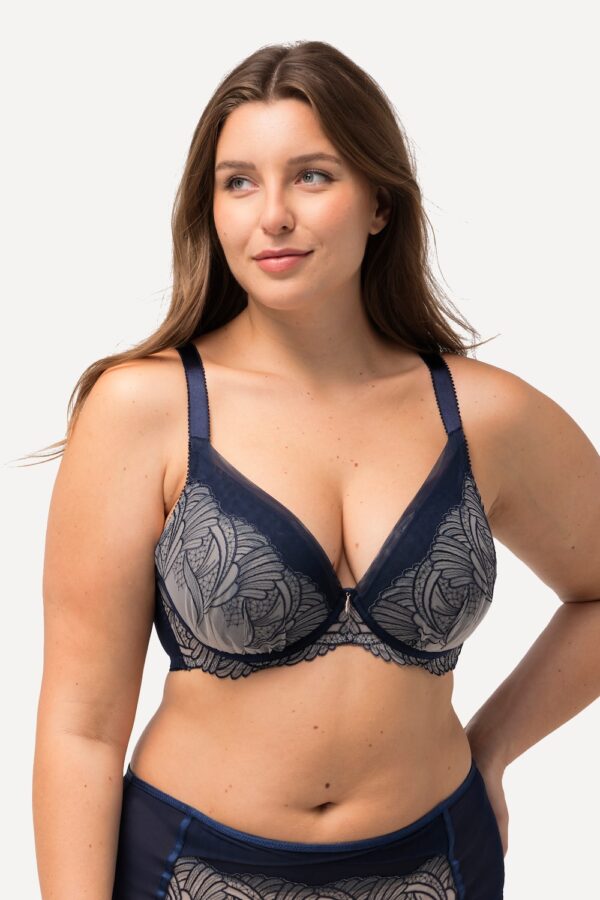 Grote Maten Beugel BH, Dames, blauw, Maat: 110D, Synthetische vezels/Elastaan, Ulla Popken