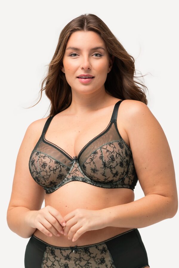 Grote Maten Beugel BH, Dames, zwart, Maat: 95D, Synthetische vezels/Elastaan/Polyester, Ulla Popken