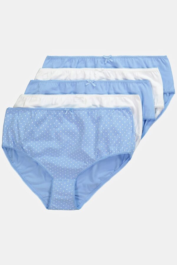 Grote Maten Midislips, Dames, blauw, Maat: 46/48, Katoen, Ulla Popken