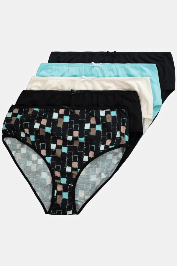 Grote Maten Midi-slips, Dames, zwart, Maat: 58/60, Katoen, Ulla Popken