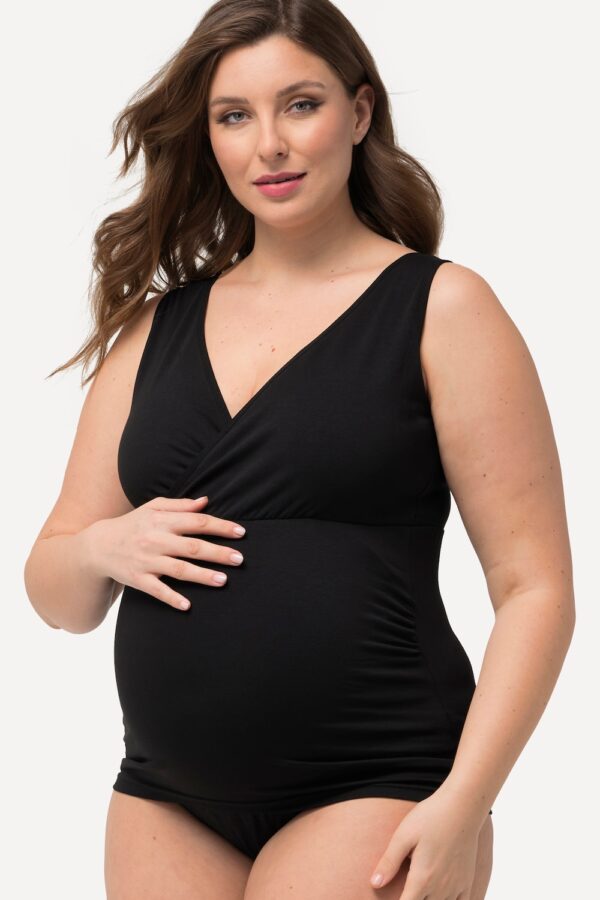 Grote Maten Onderhemden, Dames, zwart, Maat: 62/64, Katoen, Ulla Popken