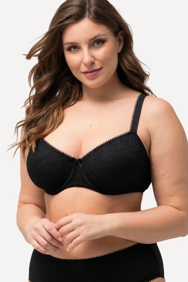 Grote Maten Beugel-BH, Dames, zwart, Maat: 110B, Synthetische vezels/Elastaan, Ulla Popken