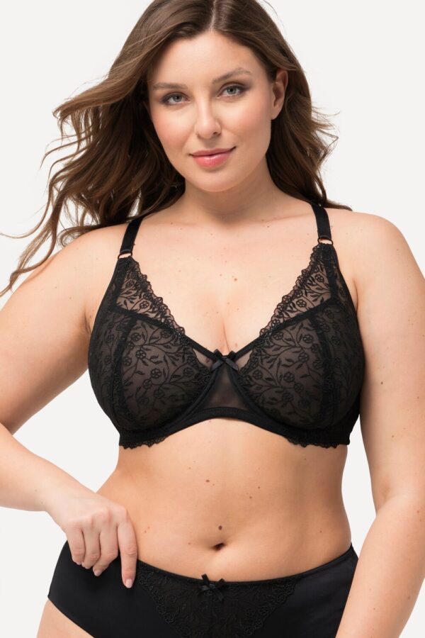 Grote Maten Beugel BH, Dames, zwart, Maat: 115D, Polyester/Synthetische vezels/Elastaan, Ulla Popken