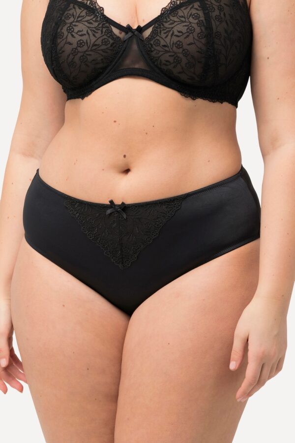 Grote Maten Midislip, Dames, zwart, Maat: 46/48, Katoen/Synthetische vezels/Polyester, Ulla Popken