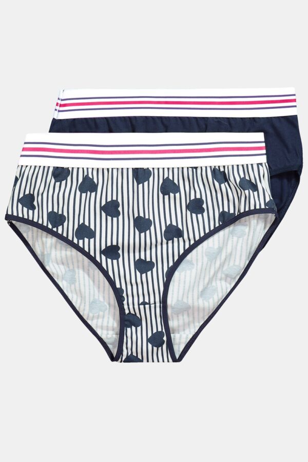 Grote Maten Midi-slips, Dames, blauw, Maat: 46/48, Katoen, Ulla Popken