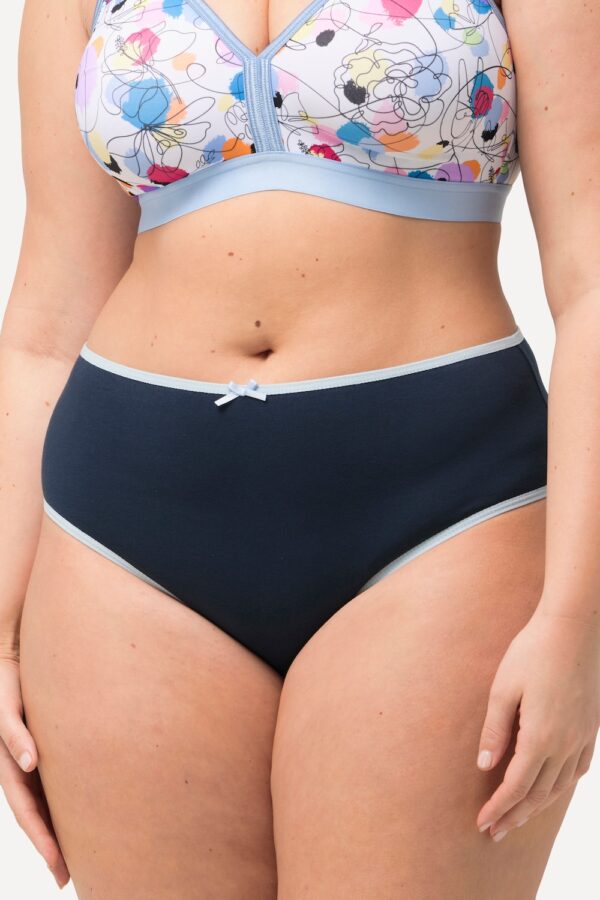 Grote Maten Midislips, Dames, blauw, Maat: 46/48, Katoen, Ulla Popken