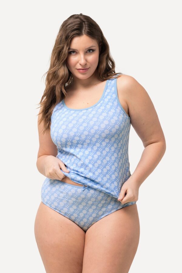 Grote Maten Tanktops, Dames, blauw, Maat: 54/56, Katoen, Ulla Popken