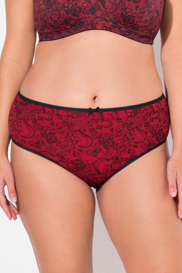 Grote Maten Midislips, Dames, rood, Maat: 62/64, Katoen, Ulla Popken