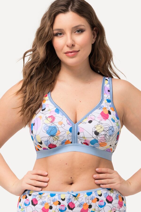 Grote Maten Minimizer-BH, Dames, blauw, Maat: 110C, Synthetische vezels/Elastaan, Ulla Popken