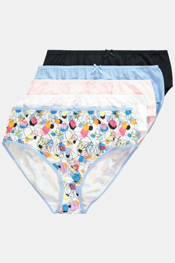 Grote Maten Midislips, Dames, blauw, Maat: 50/52, Katoen, Ulla Popken