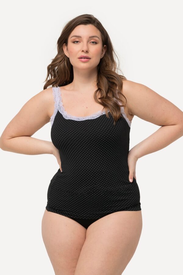 Grote Maten Onderhemden, Dames, zwart, Maat: 58/60, Katoen/Synthetische vezels/Elastaan, Ulla Popken