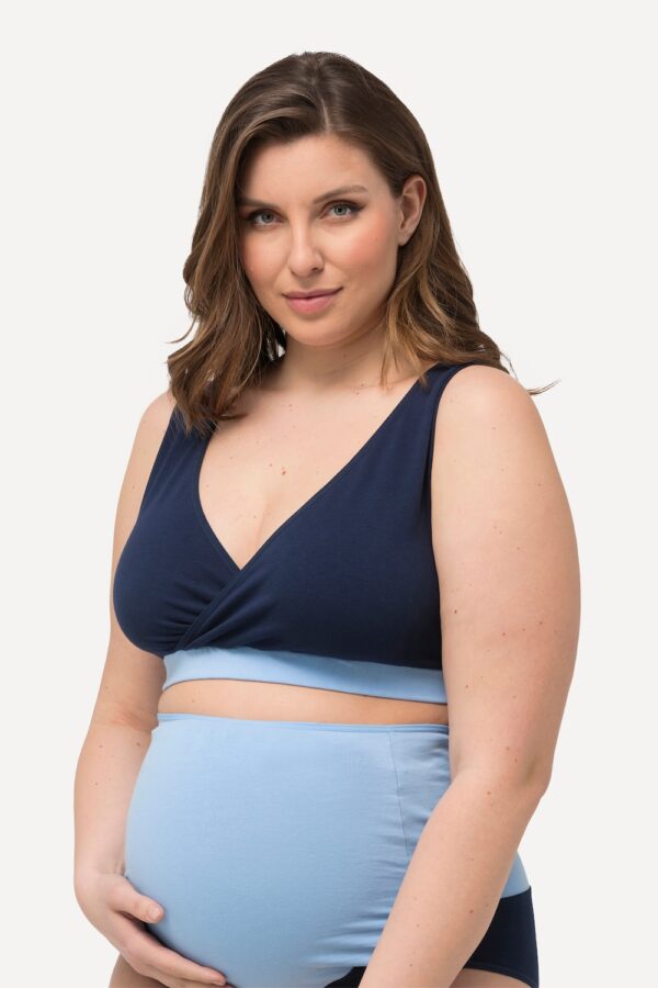 Grote Maten Bellieva borstvoedings-bustier, Dames, blauw, Maat: 58/60, Katoen, Ulla Popken