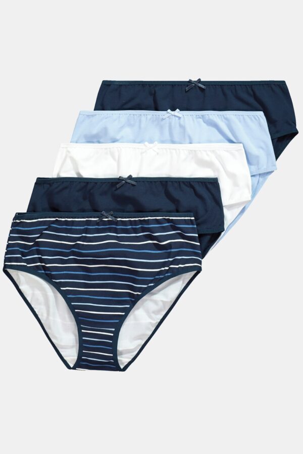 Grote Maten Midislips, Dames, blauw, Maat: 42/44, Katoen, Ulla Popken