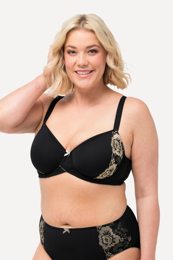 Grote Maten Beugelbeha, Dames, zwart, Maat: 110B, Synthetische vezels/Polyester/Elastaan, Ulla Popken