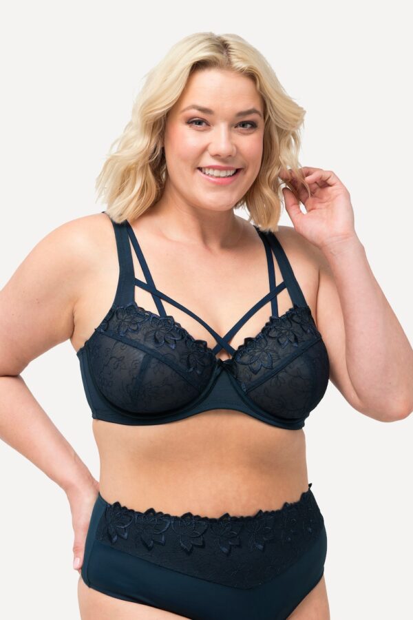 Grote Maten Beugelbeha, Dames, blauw, Maat: 105C, Synthetische vezels/Elastaan/Polyester, Ulla Popken