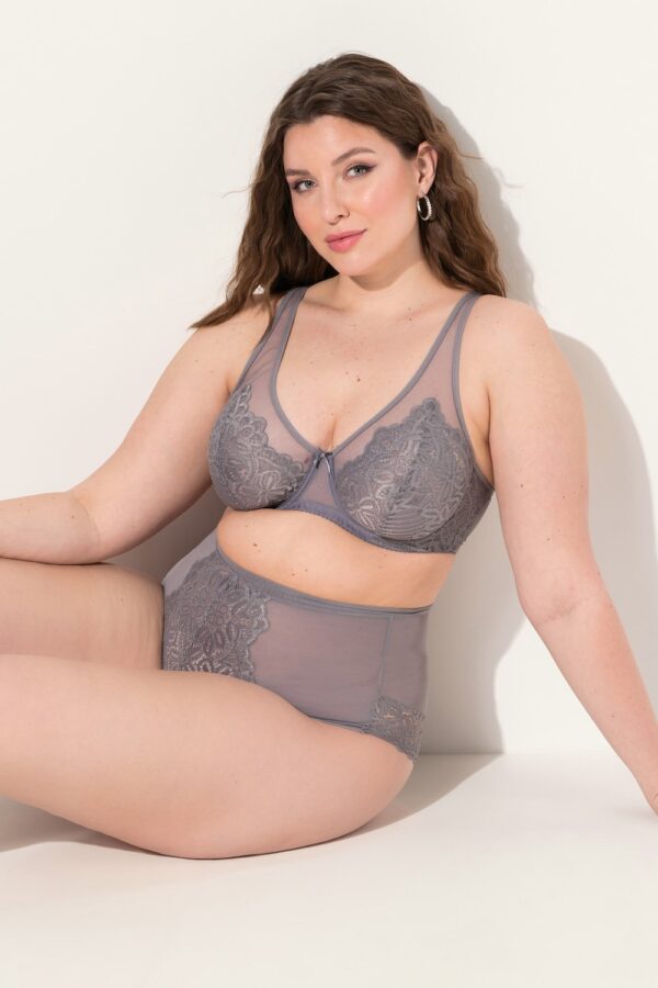 Grote Maten Beugel BH, Dames, grijs, Maat: 100B, Synthetische vezels/Elastaan, Ulla Popken