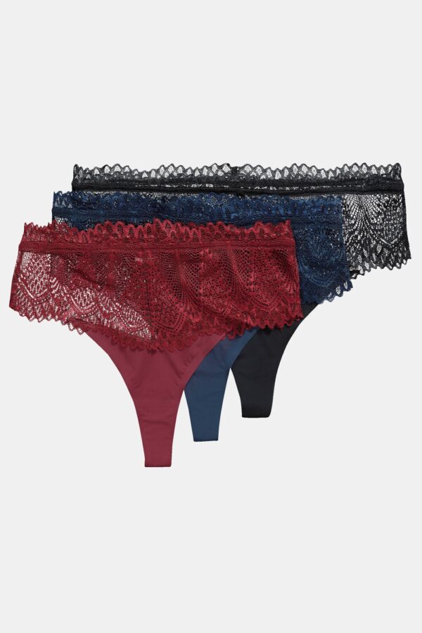 Grote Maten Strings, Dames, rood, Maat: 54/56, Katoen/Elastaan/Synthetische vezels, Ulla Popken