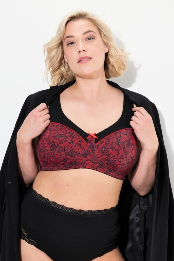 Grote Maten ontlastende bh, Dames, zwart, Maat: 105E, Synthetische vezels, Ulla Popken