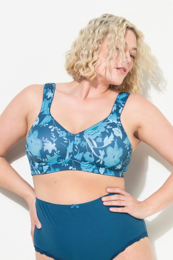 Grote Maten microvezel-bh, Dames, turquoise, Maat: 95C, Synthetische vezels/Elastaan, Ulla Popken