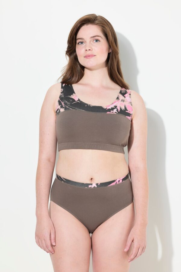 Grote Maten Bustier, Dames, grijs, Maat: 46/48, Katoen, Ulla Popken