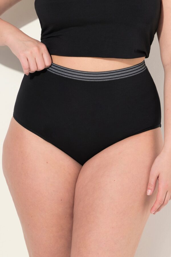 Grote Maten Maxi-slips, Dames, zwart, Maat: 58/60, Katoen, Ulla Popken