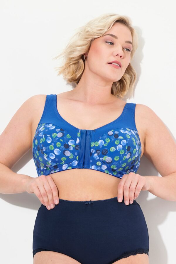 Grote Maten Steunbeha voorsluiting, Dames, blauw, Maat: 110C, Synthetische vezels/Elastaan, Ulla Popken