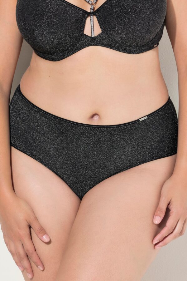 Grote Maten Midi-slip, Dames, zwart, Maat: 62/64, Katoen/Synthetische vezels/Elastaan, Ulla Popken