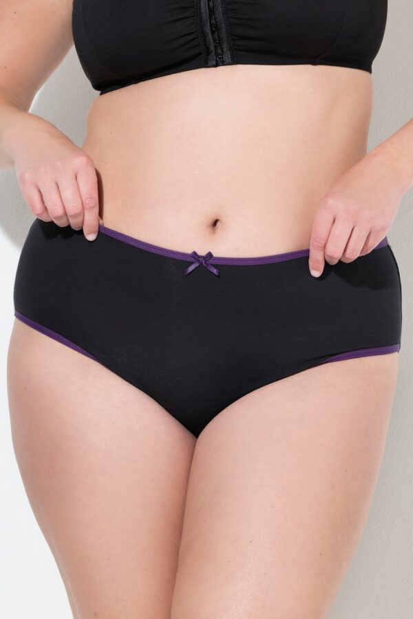 Grote Maten Midi-slips, Dames, zwart, Maat: 58/60, Katoen, Ulla Popken