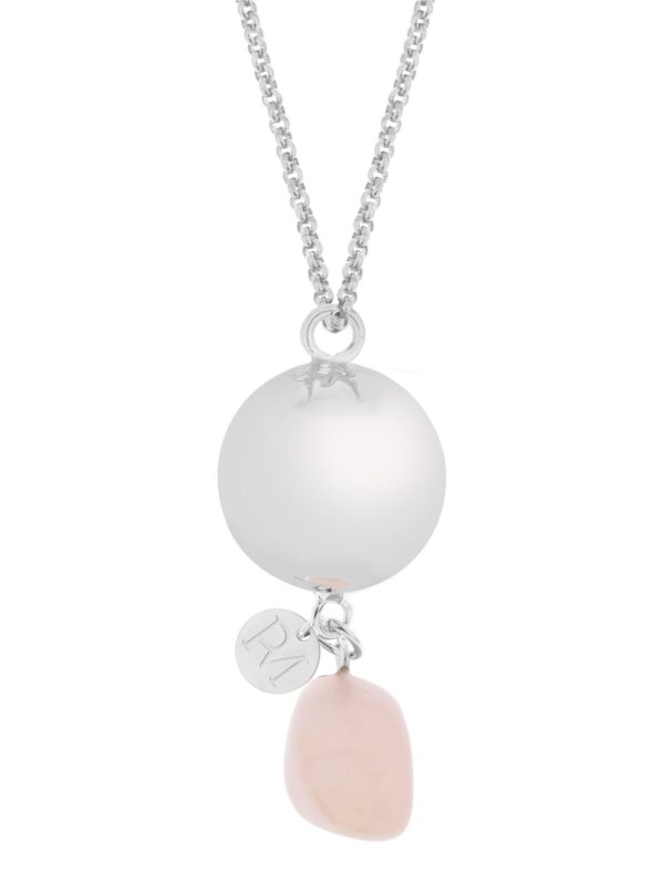 Proud MaMa Zwangerschapsketting Babybel Ketting Linn Rose Quartz