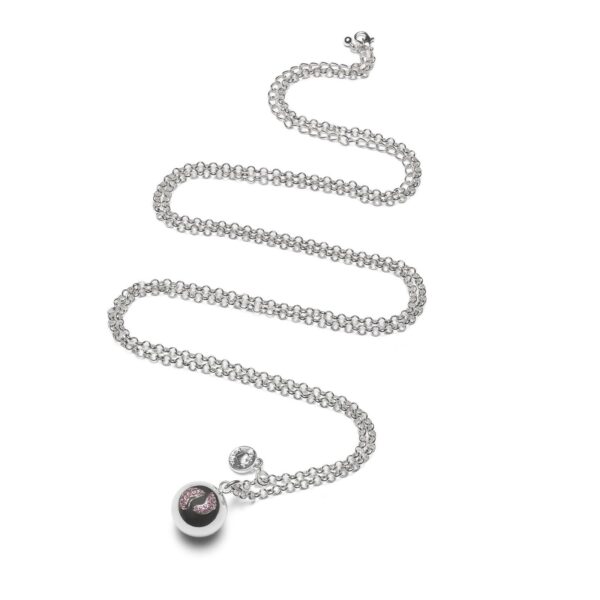 Proud MaMa Zwangerschapsketting Babybel Ketting Jasseron silver-plated babyfeet pink