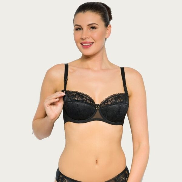 Voedingsbh / Zwangerschapsbh Mama Glamour Black