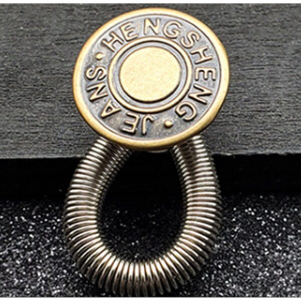 Op en Top Zwanger Broek Verlenger ZilverVeer met koperen knoop Jeans