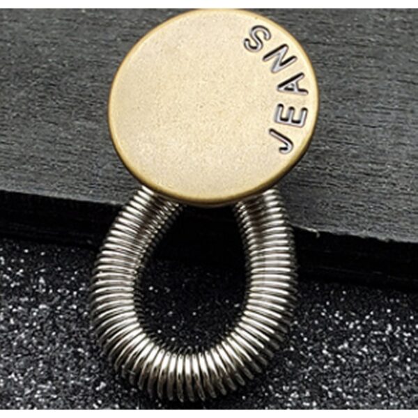 Op en Top Zwanger Broek Verlenger Veer met koperen knoop jeans tekst