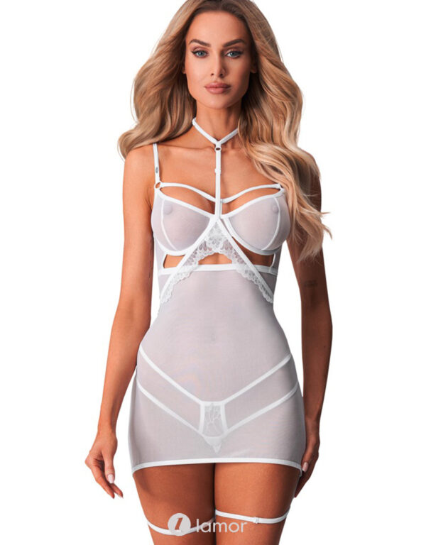 * OBSESSIVE Witte Negligé, Arrowel