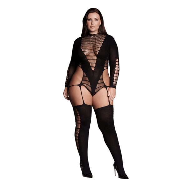 Le Désir by Shots Kalyke XXIII - Bodystocking met Turtleneck - Plus Size