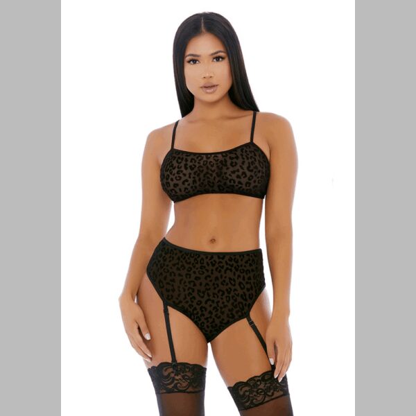 Forplay Lustful Leopard - Cami Lingerie Set - XL
