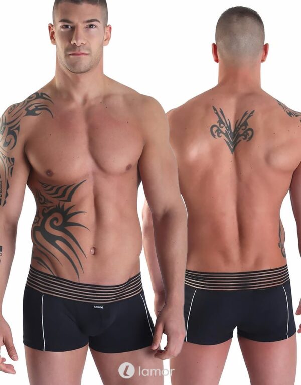 * LOOK ME Heren boxer met witte bies