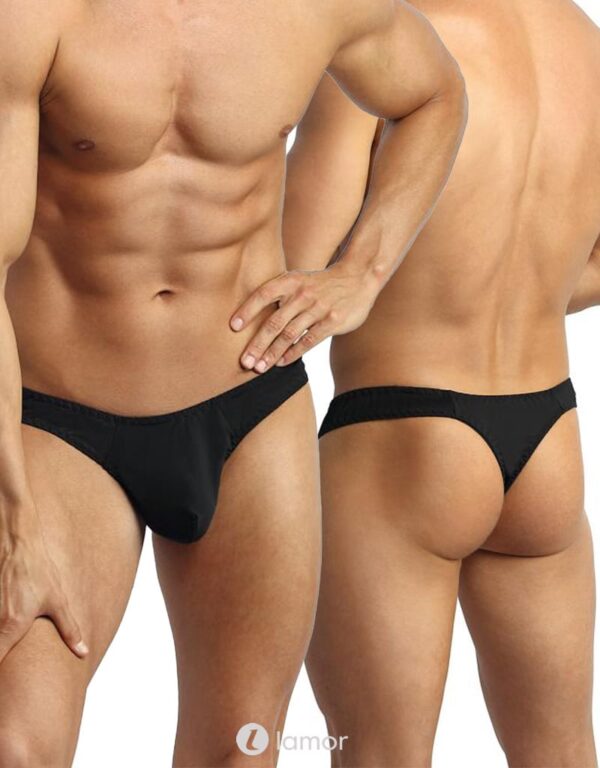 * ANAIS MEN Zwarte heren String Petrol