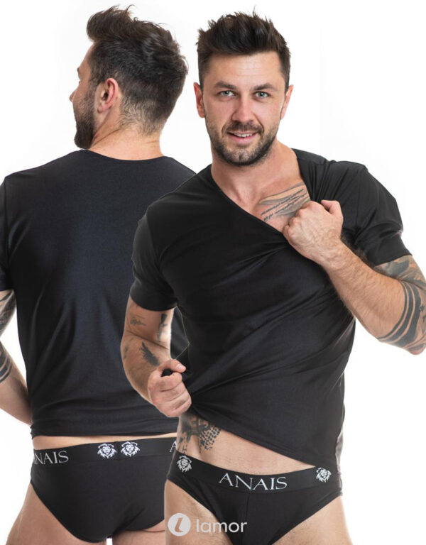 * ANAIS MEN Zwarte shirt ,Petrol